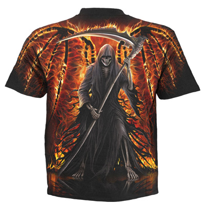 Spiral - FLAMING DEATH Mens Tshirt